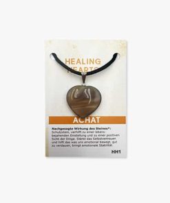 Healing Hearts Herz Anhänger Achat auf kleiner Karte