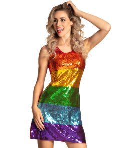 Kleid Dazzle Regenbogen