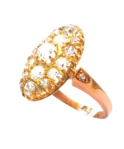Antiker 1.8 ct Diamant Ring in Marquisering in 18K Gold um 1880