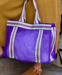 Große Strandtasche aus Nylon LILA