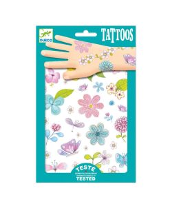 Djeco Kindertattoos Glitzer-Blumen