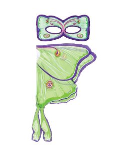 Dreamy Dress-Ups Kostümflügel und Maske Set Pfauenspinner