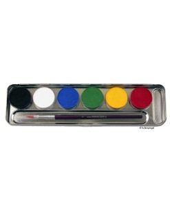 Eulenspiegel Profi-Aqua Schminkpalette 6 Farben