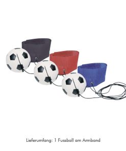 Gummi-Fussball am Armband, sortiert