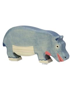 Holztiger Holzfigur Nilpferd
