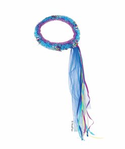Dreamy Dress-Ups Blumen-Krone Haarkranz Blau