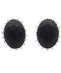 Gagat Diamant Ohrringe als Ohrstecker mit 0.36 ct Brillanten in 18K Weißgold