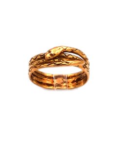 Antiker Schlangenring – 18K Gold Ring ohne Stein, um 1850