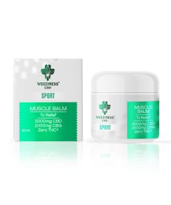 WEEDNESS – Balsamo lenitivo per i muscoli Sport – 3000 mg di CBD, 1000 mg di CBG, 50 ml